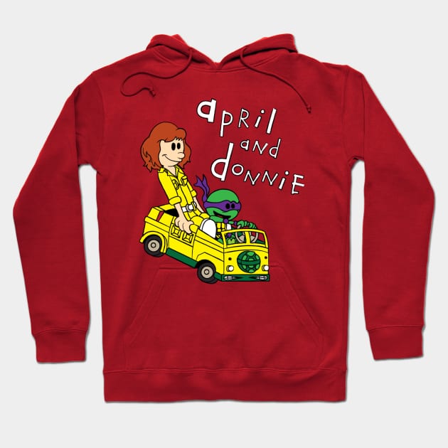 April & Donnie Hoodie by Leidemer Illustration 